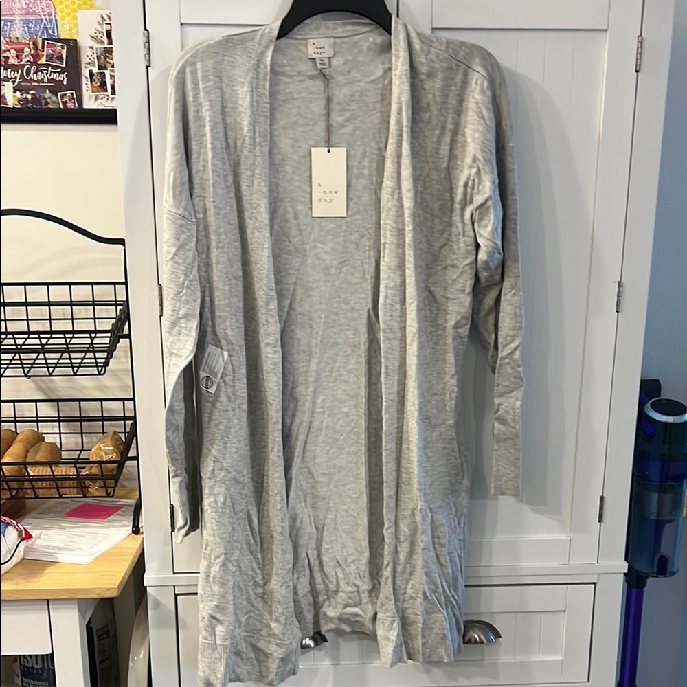a new day Gray Open-Front Cardigan